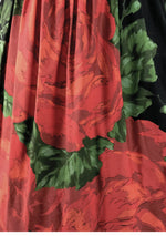 Vintage 1950s Collectable Large Red Roses Dress- New!
