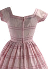 Vintage 1950s Pink Embroidered Cotton Dress- New!