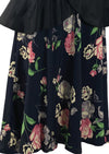 Stunning 1940s Roses Floral Rayon Crepe Dress - New!