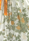 Glorious 1950s Golden Rose Spray Cotton Dress - New!