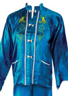 1950s Ocean Blue Blue Chinese Loungewear Pyjama Set- NEW!