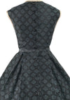 Vintage 1950s Turquoise Blue & Black Dress Ensemble- New!