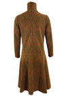 1950s Burnt Orange and Olive Swirl Dress - New!