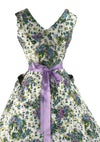 Vintage 1950s Pink, Purple and Blue Floral Sprays- New!