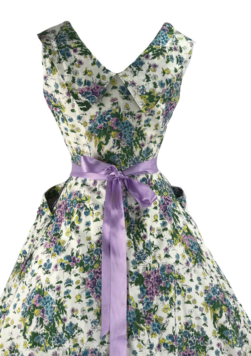 Vintage 1950s Pink, Purple and Blue Floral Sprays- New!