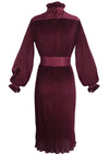 Gorgeous 1970s does 1930s Maroon Dress- New!