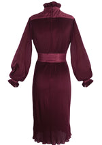Gorgeous 1970s does 1930s Maroon Dress- New!