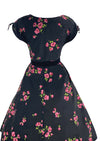 Vibrant 1950s Pink Oriental Poppies Cotton Dress- New!