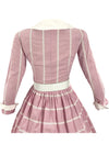 Late 1950s Pink and White Gingham Cotton Dress - New!