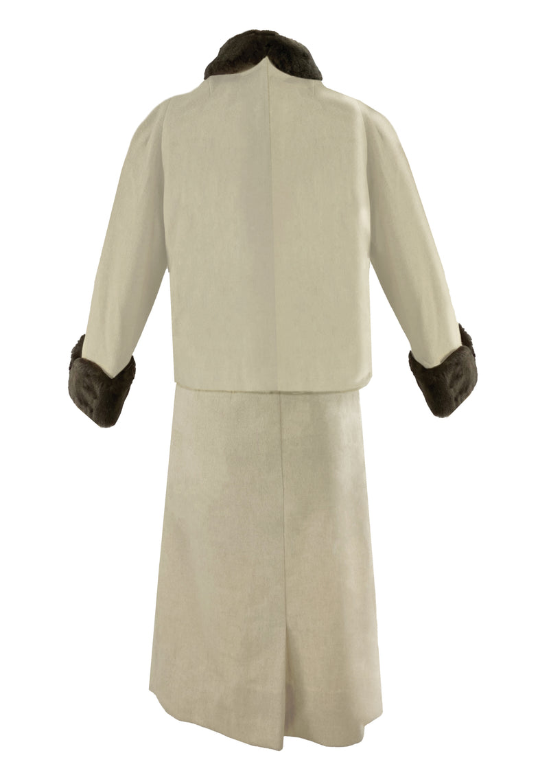 Vintage 1940s Cream Wool Three Piece Suit- NEW!