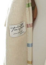 Vintage 1950s Lilli Ann Cream Mohair Designer Coat - NEW!