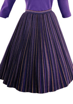 Stylish Designer 1950s Purple Wool Top and Skirt Set- New!