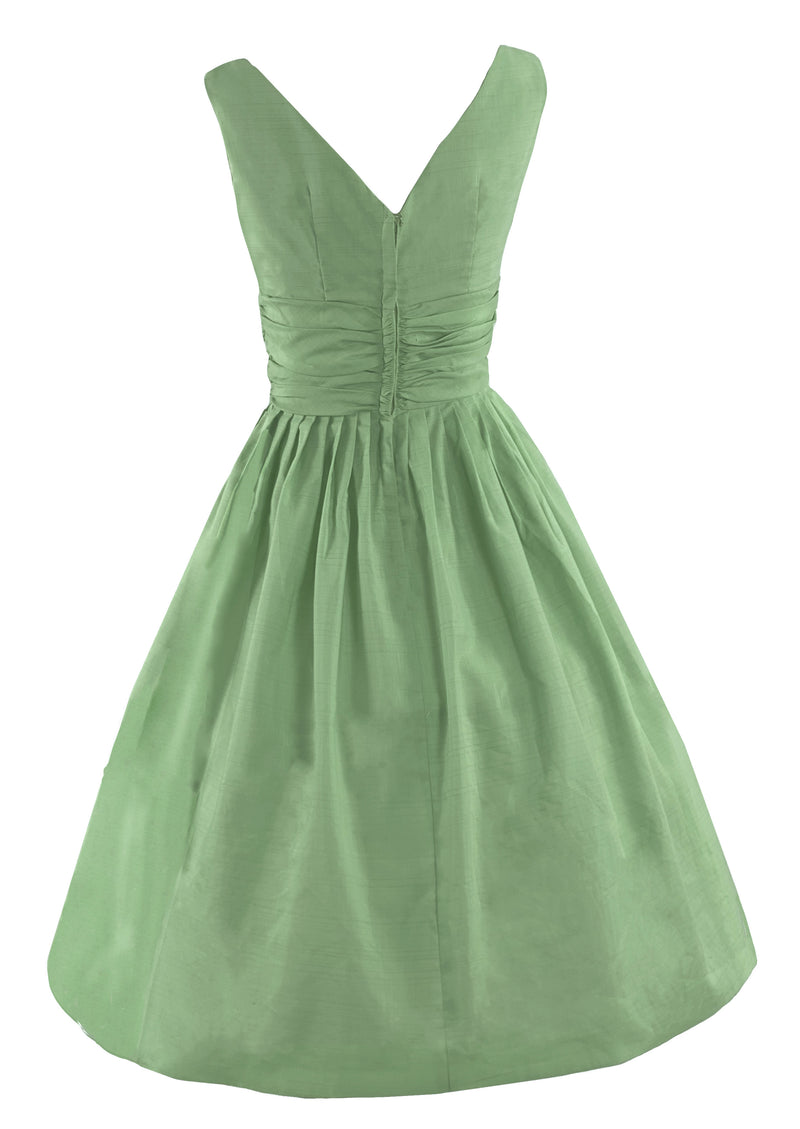 Late 1950s Early 1960s Apple Green Dress- NEW! Coutura Vintage Late 1950s Early 1960s Apple Green Dress- NEW! Coutura Vintage