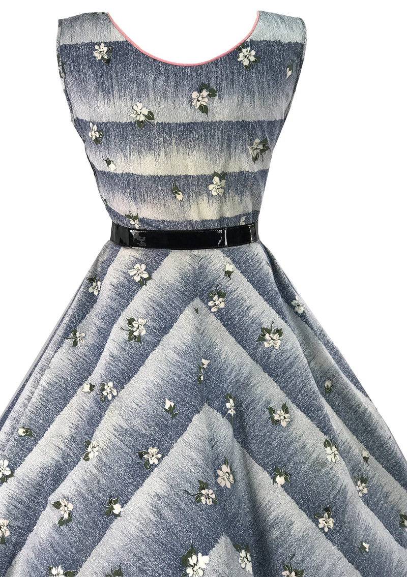 floral appliqué cotton dress