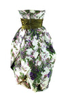 Late 1950s Dramatic Purple Floral Petal Shaped Dress - New!
