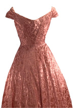 Striking 1950s Silk Satin Ceil Chapman Designer Dress- New!