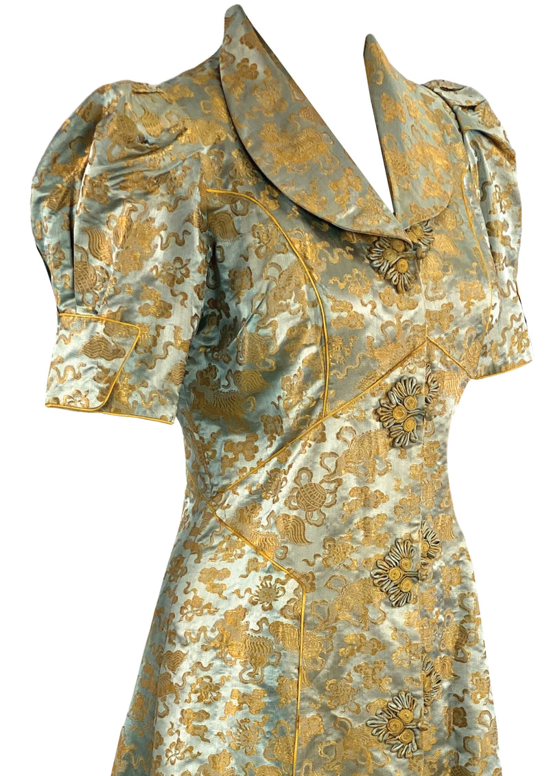 Stunning 1930s Silk Brocade Robe Coat - NEW!