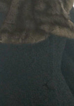 1950s Designer Lilli  Ann Black Boucle Princess Coat- New!