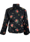 Stunning Early 1930s Black Floral Quilted Jacket  - NEW!