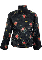 Stunning Early 1930s Black Floral Quilted Jacket  - NEW!