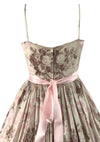 Vintage 1959s Pink Roses Scroll Cotton Sundress- New! (On Hold )