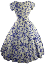 1950s Emma Domb Designer Silk Blend Floral Dress- New!