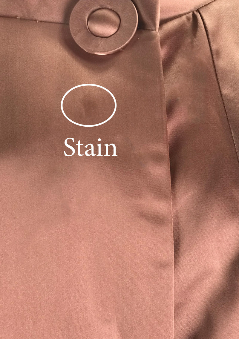 Late 1950s Designer Copper Satin Evening Coat- New!