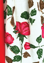 1950's Magenta Briar Roses Pique Cotton Dress - New! (ON HOLD)
