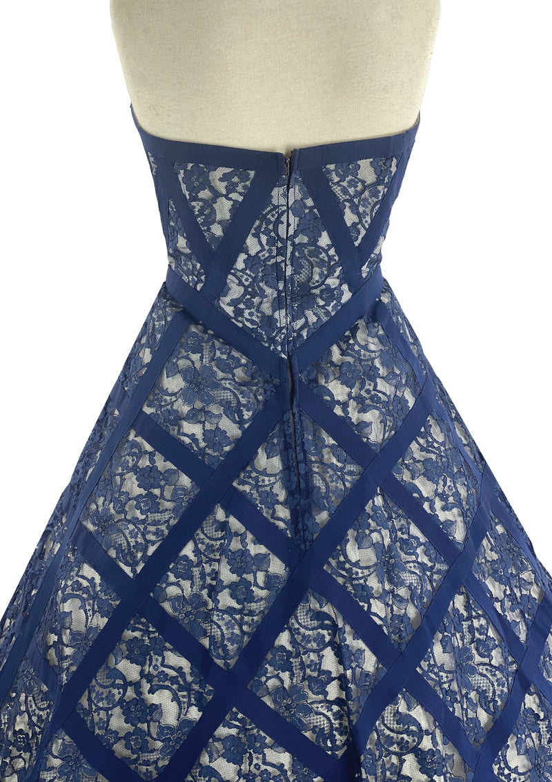 Stunning 1950s Blue Lace Cocktail Dress - New! (RESERVED)