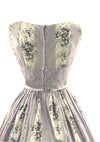 Vintage 1950s Lavender Floral Cotton Dress- New!