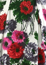 Later 1950s to Early 1960s Zinnia Floral Cotton Dress - NEW!