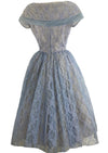 Lovely 1950s Cornflower Blue Lace Dress - New!