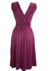 Vintage 1970s Boysenberry Coloured Day Dress - New!