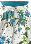 Vintage 1950s Floral Corded Cotton Skirt- New!