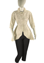 Stunning Vintage 1950s Cream Lace Peplum Jacket - NEW!