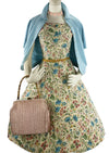 Vintage 1950s - 1960s Pink Raffia Handbag-  New!