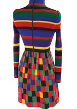 1960s Colour Block Designer Knit Dress- New!