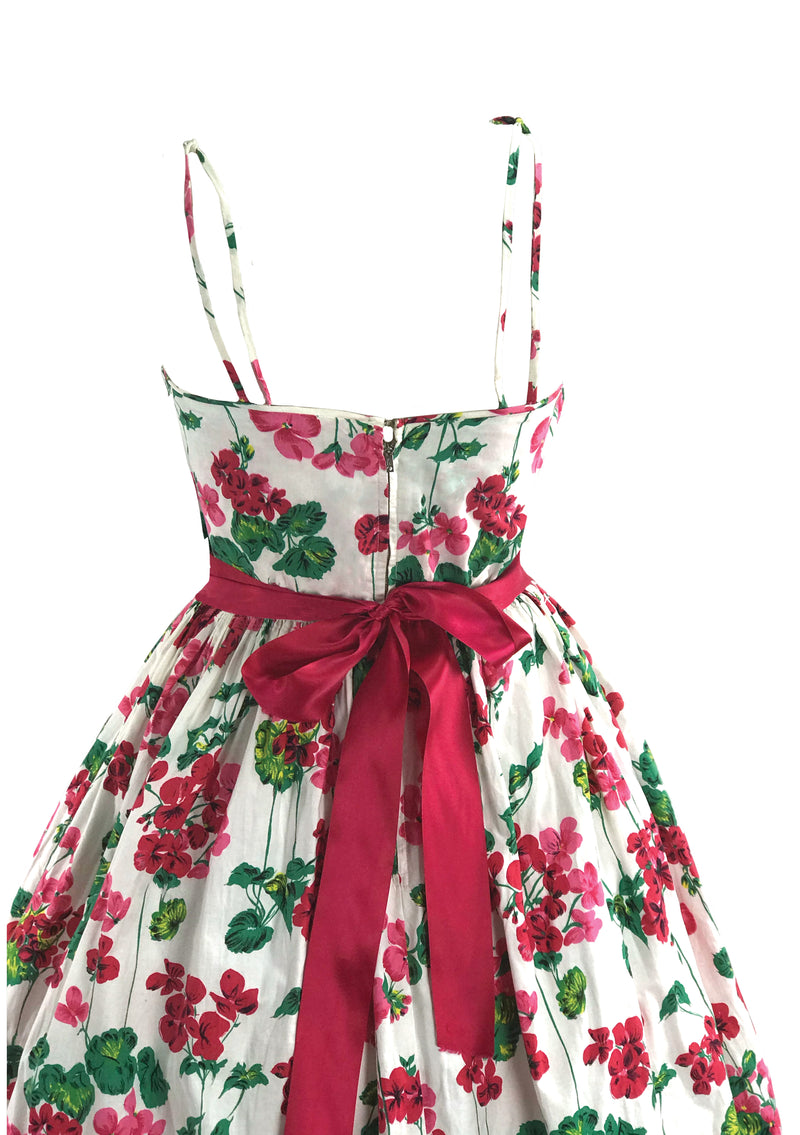 1950s Cherry Blossom Floral Dress and Bolero Ensemble- New! (ON HOLD)