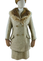 Vintage Early 1960s Oatmeal Coloured Boucle Wool Suit - New!