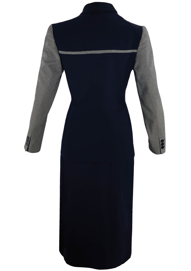 Rare 1940s Navy & Herringbone Lilli Ann Designer Suit- New! (SOLD)