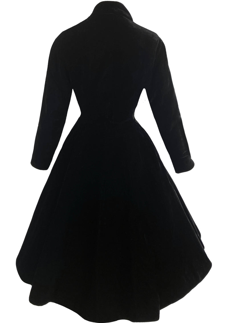 Gorgeous 1950s Black Velvet Princess Coat- New! (ON HOLD)