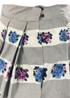 Vintage 1950s Grey Floral Cotton Skirt- New!