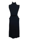 Late 1950s Black Ribbed Wiggle Dress- New!