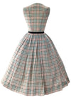 Late 1950s Early 1960s Pink & Blue Plaid Dress - New!