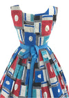 Late 1950s Matchbox Novelty Print Dress - New!