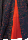 Late 1950s to Early 1960s Red & Blue Taffeta Dress- New!