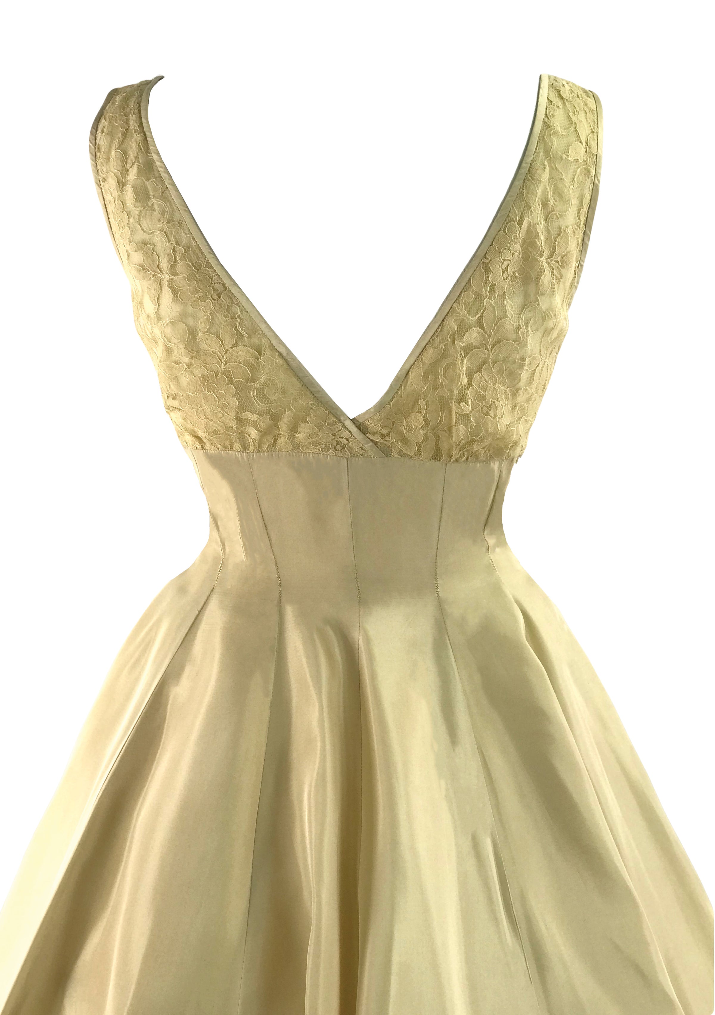 gold vintage dress 1950s cocktail Vintage 1950s Golden Silk Organza Formal Cocktail Party Dress