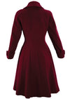 Stunning 1940s Merlot Colour Wool Coat- New!