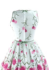 Vintage 1950s Pink Carnations Pique Dress - New! (SOLD)