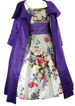 1950s Designer Floral Cocktail Dress- New!